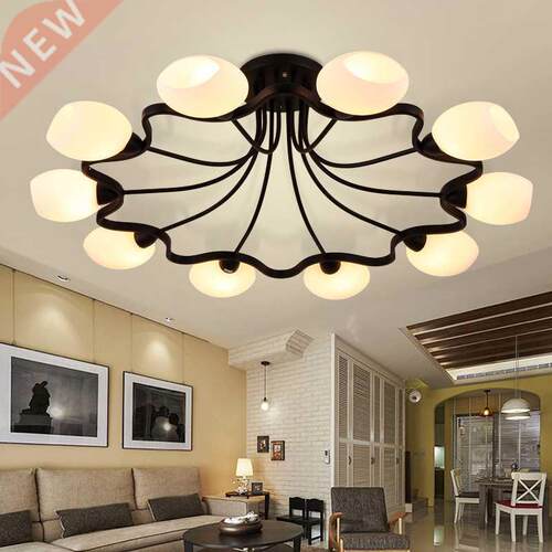 Modern Led Ceiling Lights Hotel Hall Bedroom Glass Lamp