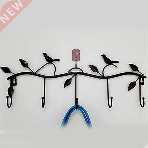 Birds Metal Wall Coat Rack and Hat Rack Multi-Function Mount