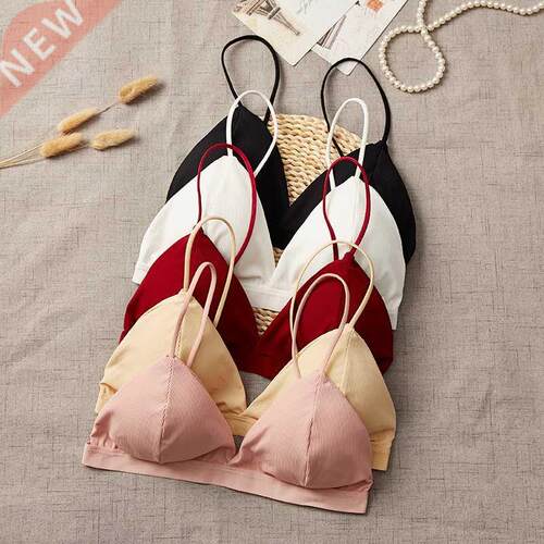 DeRuiLaDy Seamless Soft Bras for Women Thin Strap Wireless P