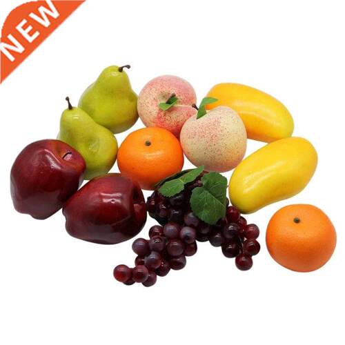 12 Pcs Decorative Lifelike Realistic Artificial Fake Fruit D