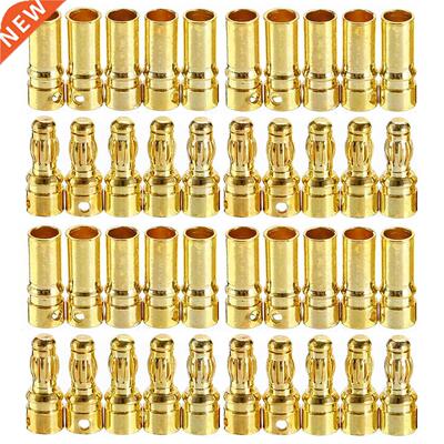 20Pair .5mm Male to Female Bullet Banana Plug Connector Gol