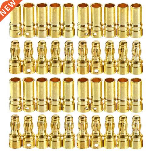20Pair .5mm Male to Female Bullet Banana Plug Connector Gol