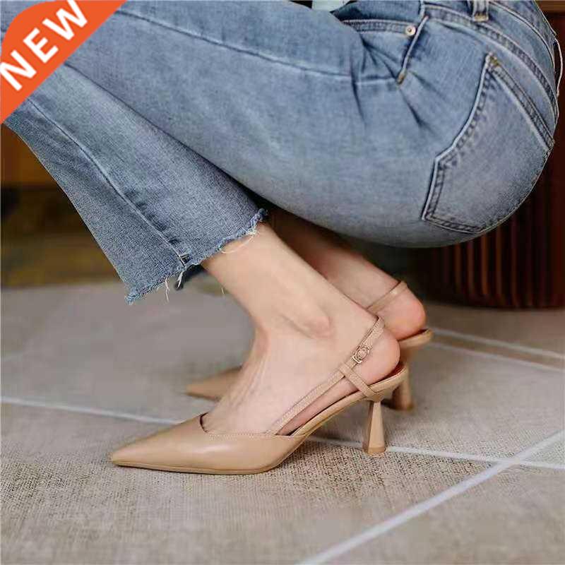 Salu High Thin Heels Sandals for Woman Basic Model Genuine L