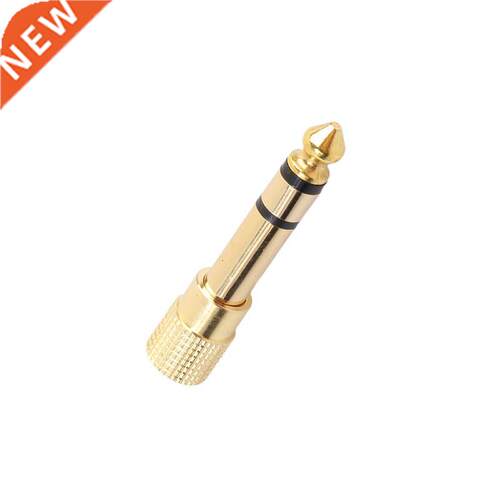 6.35mm Male To 3.5mm Female Microphone Mic Audio Adapter He