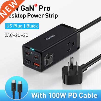 Newest 65W GaN Pro Desktop Charger Power Strip US Plug Char