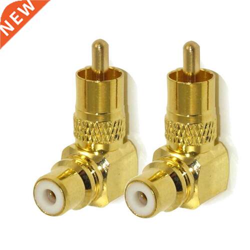 5Pcs Premium RCA Male to Female 90 Degree Right Angle Plug A