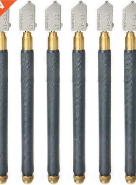 6Pcs TC-17 Oil Glass Cutter Metal Handle Diamond Straight He