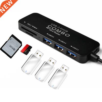 5-in-1 TYPE-C HUB to SD/TF Card Reader 3+2 Multi-Function US