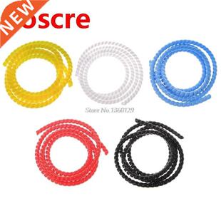 2m 10mm PP Spirl Wrpping Bnds Cble Tidy Wrp Wire Mnge