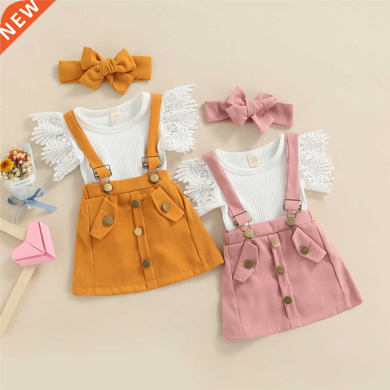 Citgeett Summer Infant Baby Girls Outfit Sets White Flying S