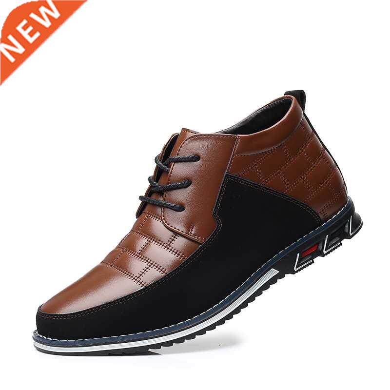 new mens casual boots lace-up mens ankle boots leisure shoe
