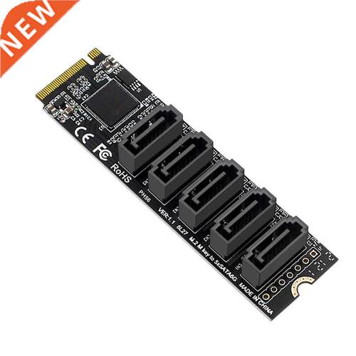M.2 to NGFF 5 Ports SATA3.0 Adapter Card JMB585 M.2 Key M SA