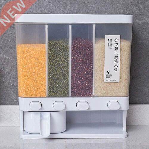Rice Storage Container Beans Dry Food Dispenser Wall