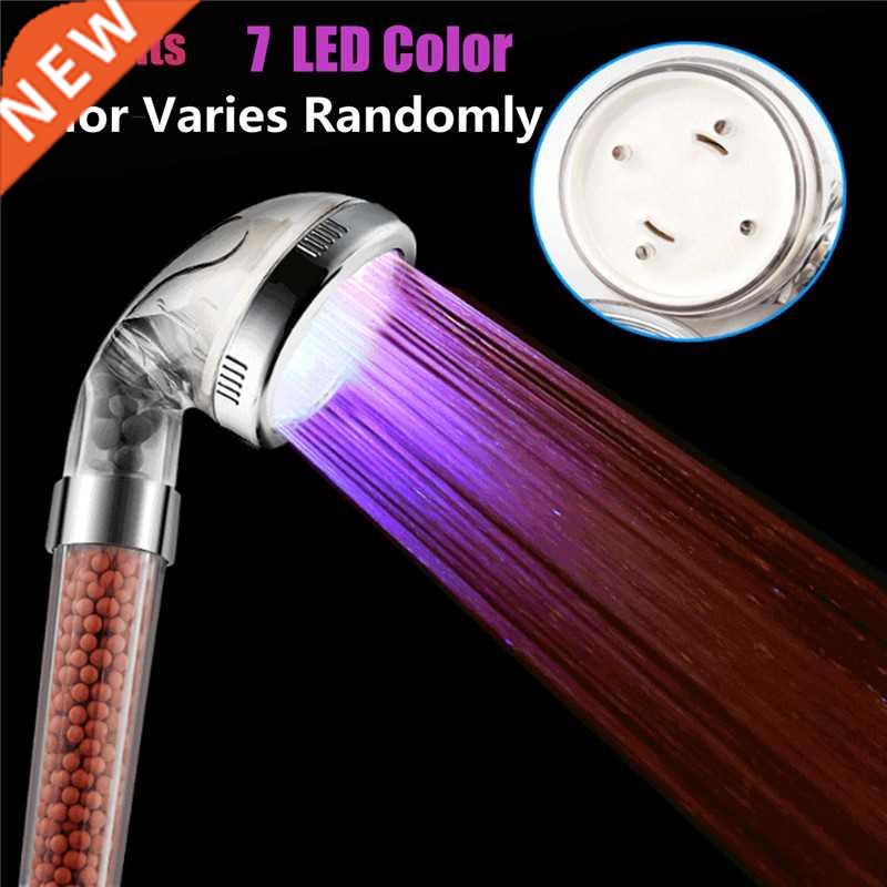 7 Color-Changing LED Anion Spa Shower Head Bathroom High Pre