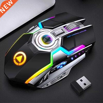 Wireless Mouse RGB Rechargeable Mouse Wireless Computer