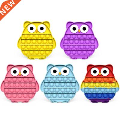 Owl Shape Push Bubbles Sensory Toy Portable Novelty Stress R