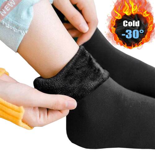 New Velvet Women Winter Warm Thicken Thermal Socks Soft Casu