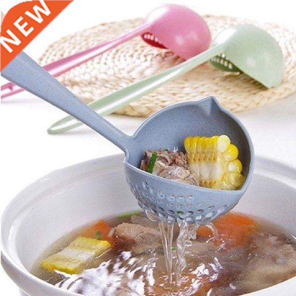 1 PCS Cretive 2 in 1 Spoon Striner Long Hndle Soup