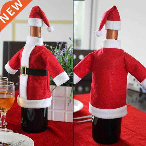 Hot Christmas Decoration for Home Red Wine Bottle Santa