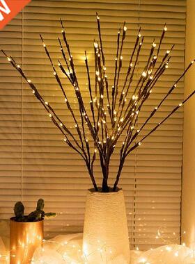 20 Bulbs LED Willow Branch Lights Lamp Natural Tall Vase