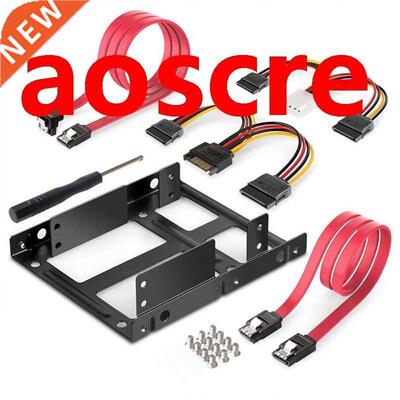 2 Bay 2.5 to 3.5 Inch External HDD SSD Metal Mounting Kit Ha