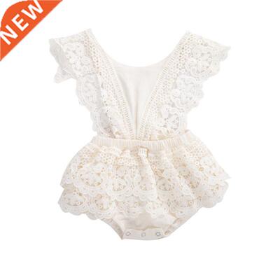 Summer Toddler Newborn Kids Baby Girls Lace Hollow O-neck Ro