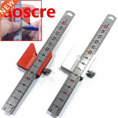 Woodworkng Angle Scrber Steel Ruler 45/90 Degree Round Cen