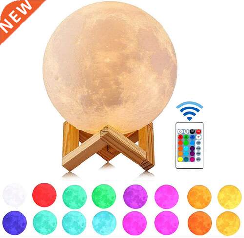 Dropshipping 3D Print Galaxy Moon Lamp Led Night Light USB R