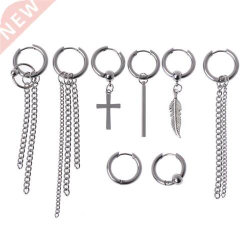 Korean Jewelry Earrings V Long Men Bangtan Boys Hoop Chain