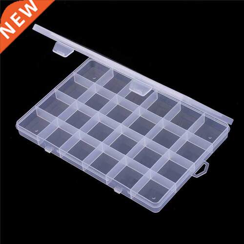 24Grids Plastic Storage Jewelry Box Compartment Adjustable C