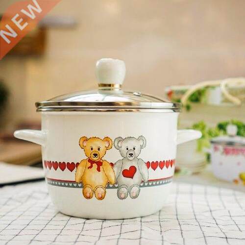 Japanese cartoon porcelain enamel milk pot noodles bowl