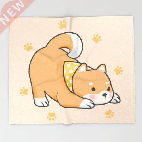 Baby Shiba Throw Blanket Portable Soft Picnic Blanket Warm