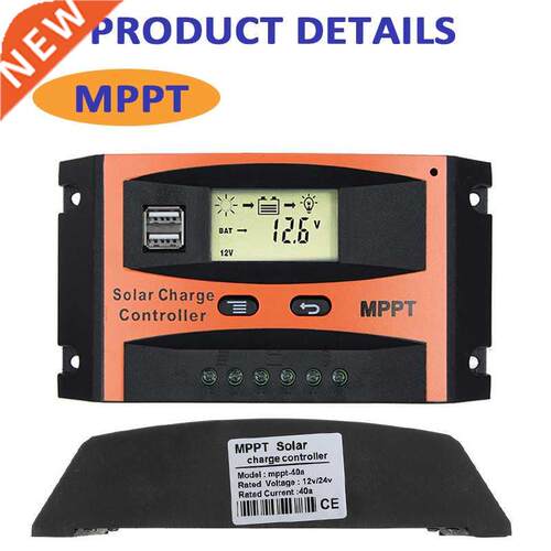 MPPT 30A/40A/50A/60A 12V 24V Auto Solar Charge Controller Du