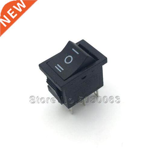 10pcs/lot rocker switch KCD1 black 6 pin 2 gear power butto
