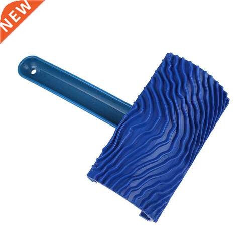 Tools Blue Wood Grain Rubber Paint Roller DIY Painting Grain