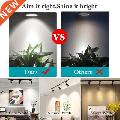 Set Led Track Light Fixture COB Track Lighting Wall Lamp Rai