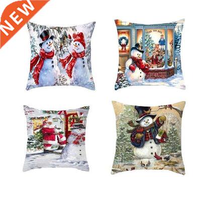 4pcs/set Christmas Decorative Pillow Case With Polyester
