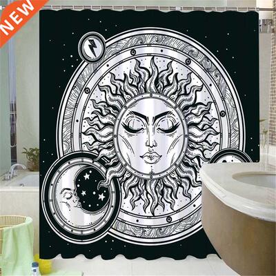 Bohemian Style Psychedelic Sun and Moon Constellation