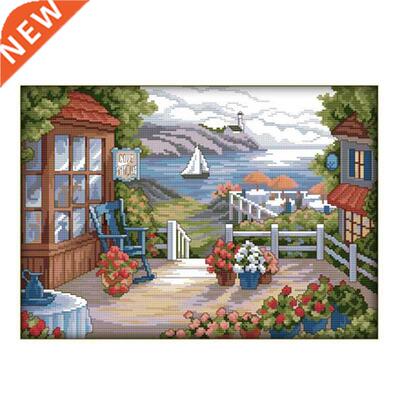 Cross Stitch Stamped Kits 14CT Printed Embroidery Cloth