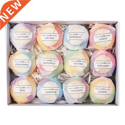 Bath Bombs Gift Set - 12 Handmade Fizzies For Women - Perfec