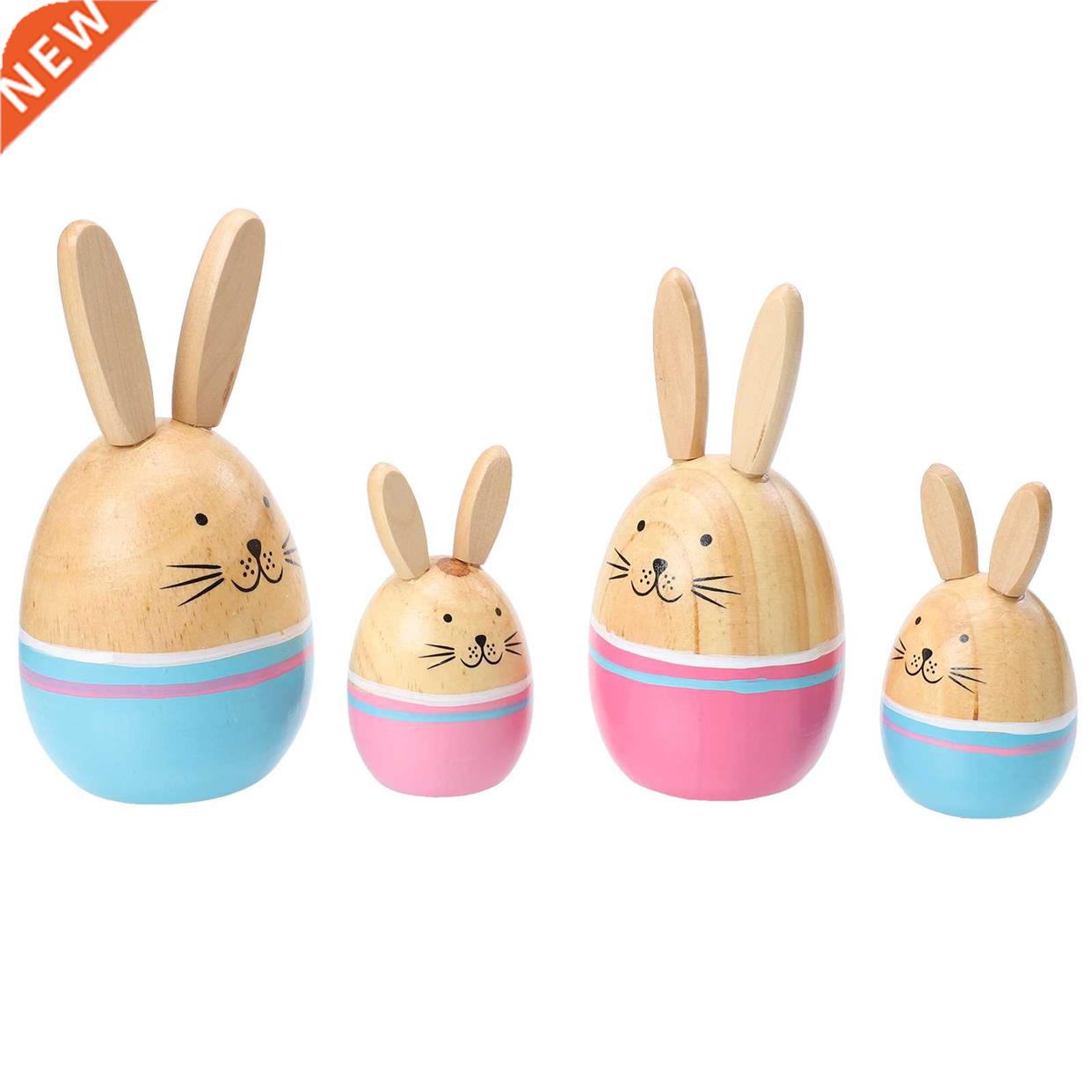 4pcs Easter Bunny Models Interesting Bunny Family Decor