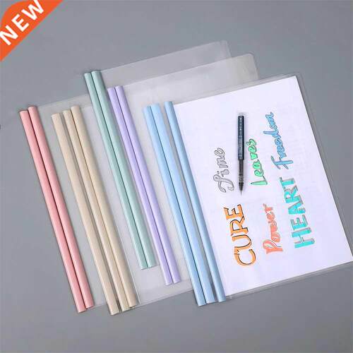 10pcs A4 morandi color file folder Test paper and document r
