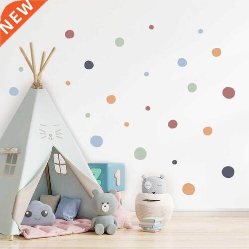 Colorful Polka Dots Children Wall Stickers Removable