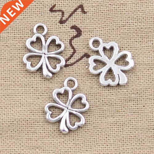 50pcs Charms Clover Flower 17x14mm Antique Pendant fit,Vinta