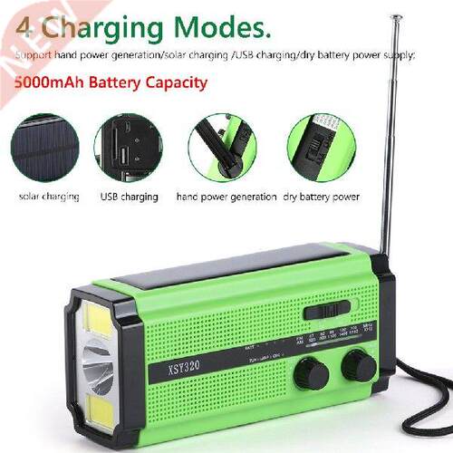 Portable Solar Hand Crank RADIO Receiver Mini AM/FM Weather
