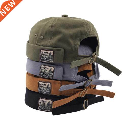 Men Women Retro Dome Melon Brimless Beanie Cap Unisex Skullc