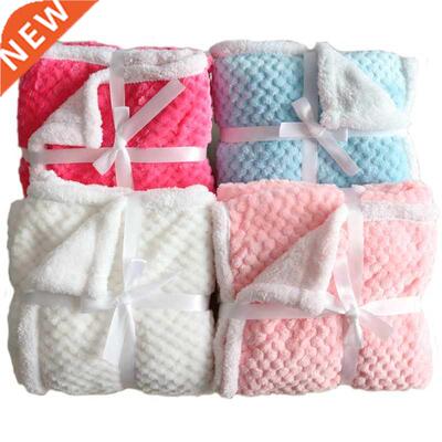 Baby Blanket Thermal Fleece Pineapple Grid Blanket Infant Sw