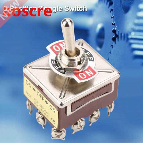 403 Mini Toggle Switch 12mm 12 Pin 3 Position Latching Switc