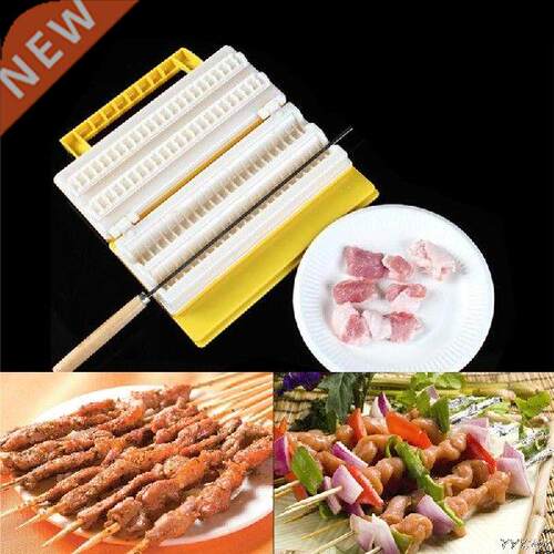 1PC BBQ Kebab Maker Single / Double Row Meat Skewer Machine