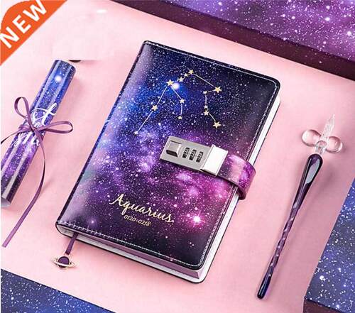 Popular B6 Diary Password Notebook Beautiful Twelve Constel